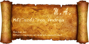 Mészáros Andrea névjegykártya