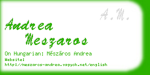 andrea meszaros business card