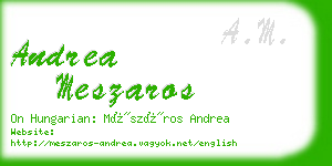 andrea meszaros business card